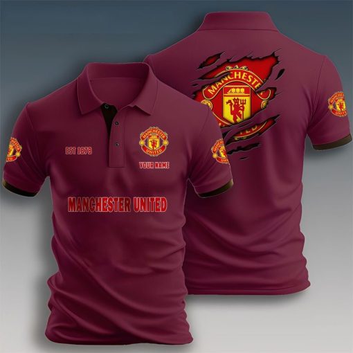 Manchester United Custom Name New Design Polo Shirt Manchester United Custom Name New Design Polo Shirt