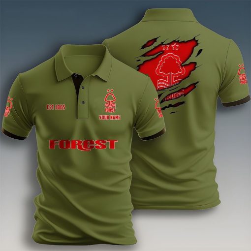 Nottingham Forest FC Custom Name New Design Polo Shirt Nottingham Forest FC Custom Name New Design Polo Shirt