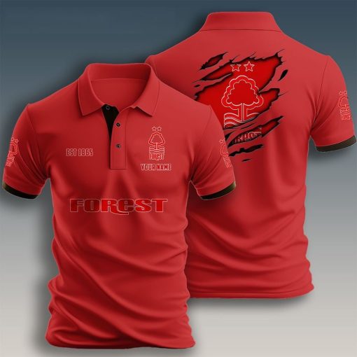 Nottingham Forest FC Custom Name New Design Polo Shirt Nottingham Forest FC Custom Name New Design Polo Shirt