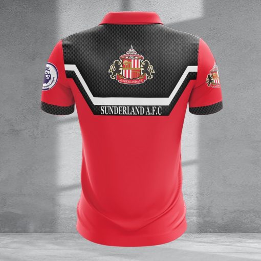 Sunderland AFC Custom Name New Design Zipper Polo Shirt Sunderland AFC Custom Name New Design Zipper Polo Shirt