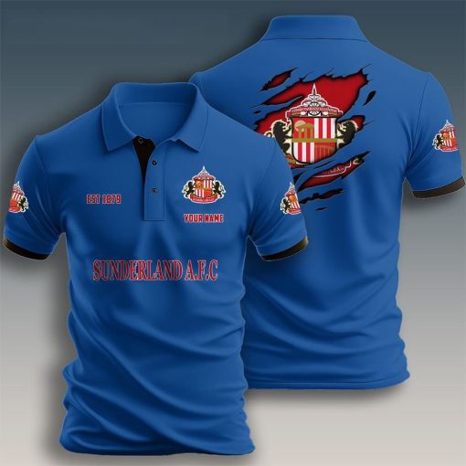 Sunderland AFC Custom Name New Design Polo Shirt Sunderland AFC Custom Name New Design Polo Shirt