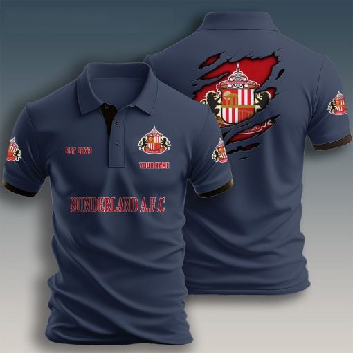 Sunderland AFC Custom Name New Design Polo Shirt Sunderland AFC Custom Name New Design Polo Shirt