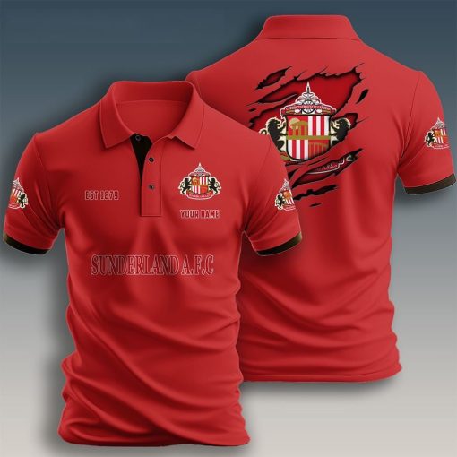 Sunderland AFC Custom Name New Design Polo Shirt Sunderland AFC Custom Name New Design Polo Shirt