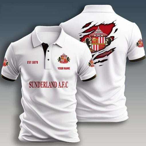 Sunderland AFC Custom Name New Design Polo Shirt Sunderland AFC Custom Name New Design Polo Shirt
