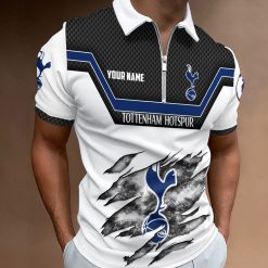 Tottenham Hotspur FC Custom Name New Design Zipper Polo Shirt