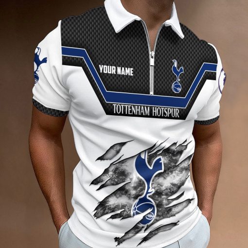 Tottenham Hotspur FC Custom Name New Design Zipper Polo Shirt