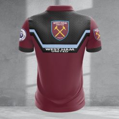 West Ham United FC Custom Name New Design Zipper Polo Shirt