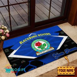 Blackburn Rovers FC Custom Name Rubber Doormat