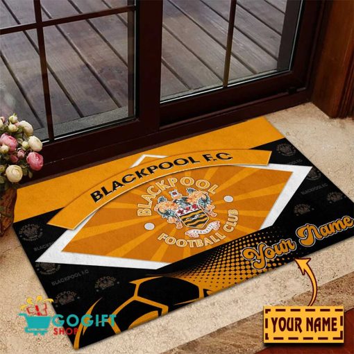 Blackpool FC Custom Name Rubber Doormat