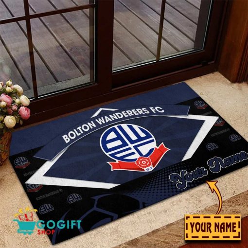 Bolton Wanderers FC Custom Name Rubber Doormat