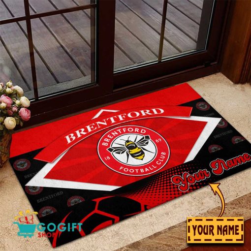Brentford FC Custom Name Rubber Doormat