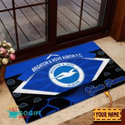 Brighton Hove Albion FC Custom Name Rubber Doormat
