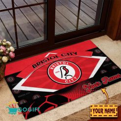 Bristol City FC Custom Name Rubber Doormat