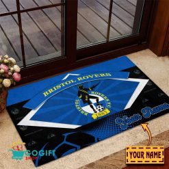 Bristol Rovers FC Custom Name Rubber Doormat