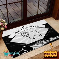 Derby County FC Custom Name Rubber Doormat