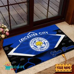 Leicester City FC Custom Name Rubber Doormat