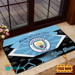 Manchester City Custom Name Rubber Doormat