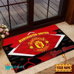 Manchester United Custom Name Rubber Doormat