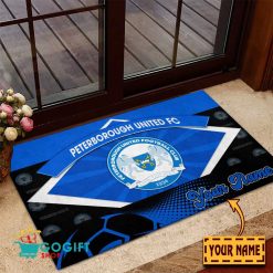 Peterborough United FC Custom Name Rubber Doormat