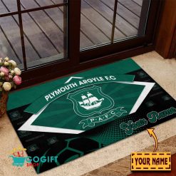 Plymouth Argyle FC Custom Name Rubber Doormat