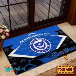 Portsmouth FC Custom Name Rubber Doormat