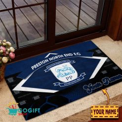 Preston North End FC Custom Name Rubber Doormat