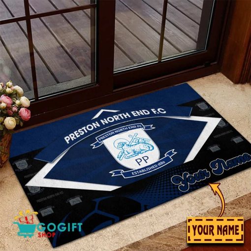 Preston North End FC Custom Name Rubber Doormat