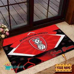 Rotherham United FC Custom Name Rubber Doormat