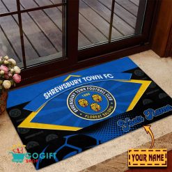 Shrewsbury Town FC Custom Name Rubber Doormat