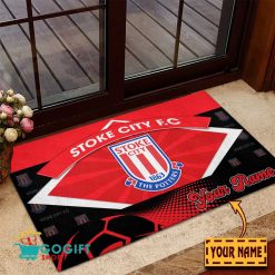 Stoke City FC Custom Name Rubber Doormat