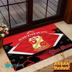 Swindon Town FC Custom Name Rubber Doormat