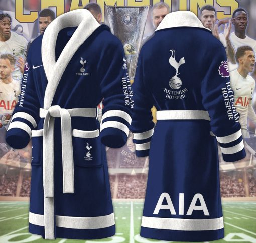 Tottenham Hotspur FC Custom Name New Version Fleece Bathrobe