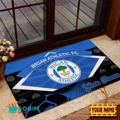 Wigan Athletic FC Custom Name Rubber Doormat