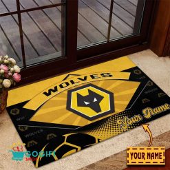 Wolverhampton Wanderers FC Custom Name Rubber Doormat