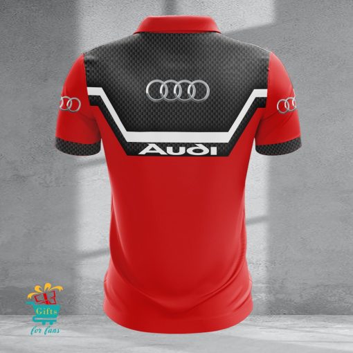 Audi Custom Name New Design Zipper Polo Shirt