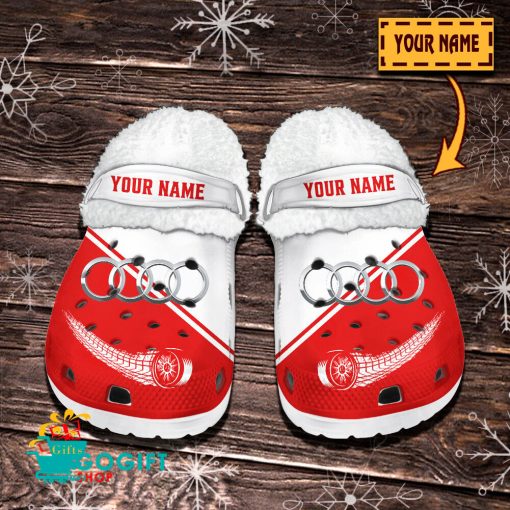 Audi Custom Name New Edition BW Fleece Crocs