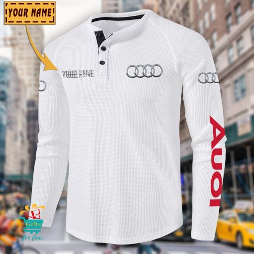 Audi Custom Name New Edition Henley Long Sleeve Shirt