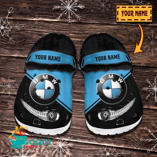 BMW Custom Name New Edition BW Fleece Crocs
