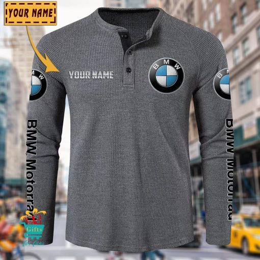 BMW Motorrad Custom Name New Edition Henley Long Sleeve Shirt