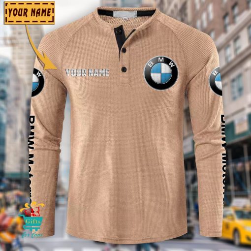 BMW Motorrad Custom Name New Edition Henley Long Sleeve Shirt