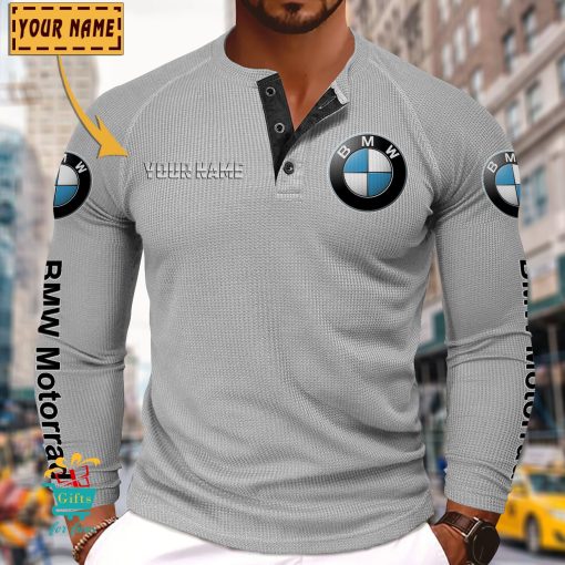 BMW Motorrad Custom Name New Edition Henley Long Sleeve Shirt