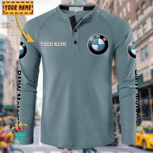 BMW Motorrad Custom Name New Edition Henley Long Sleeve Shirt
