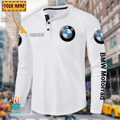 BMW Motorrad Custom Name New Edition Henley Long Sleeve Shirt