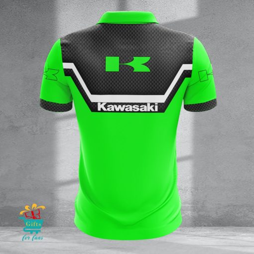 Kawasaki Custom Name New Design Zipper Polo Shirt