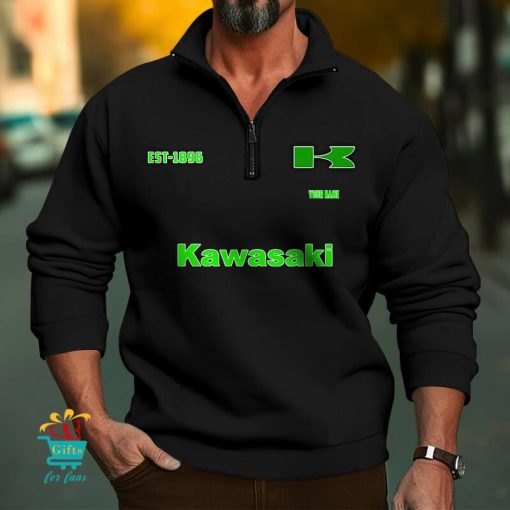 Kawasaki Custom Name New Edition Zipper Sweatshirt