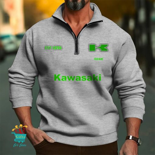 Kawasaki Custom Name New Edition Zipper Sweatshirt