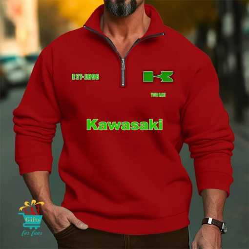 Kawasaki Custom Name New Edition Zipper Sweatshirt