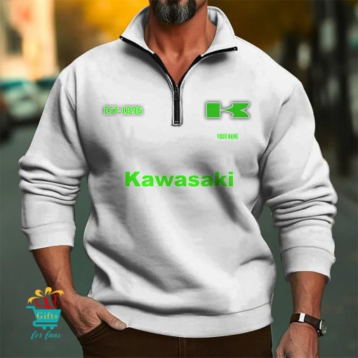 Kawasaki Custom Name New Edition Zipper Sweatshirt