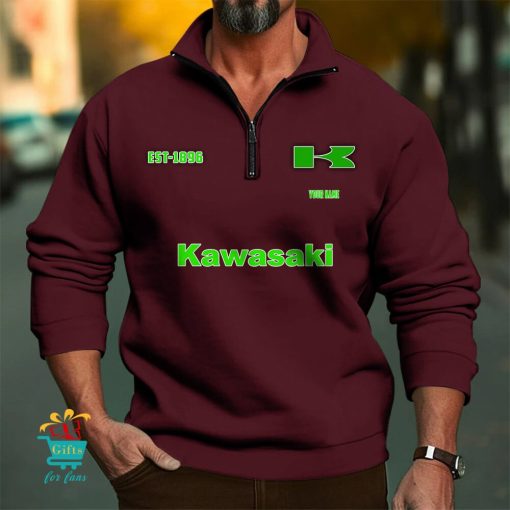 Kawasaki Custom Name New Edition Zipper Sweatshirt