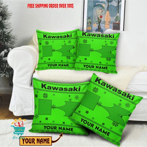 Kawasaki Custom Name Special Edition Square Pillow Case